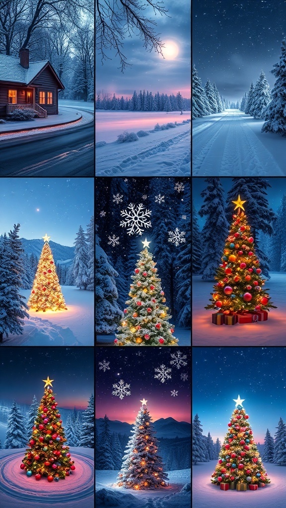 Aesthetic Christmas wallpapers for iPhone XR with festive designs.